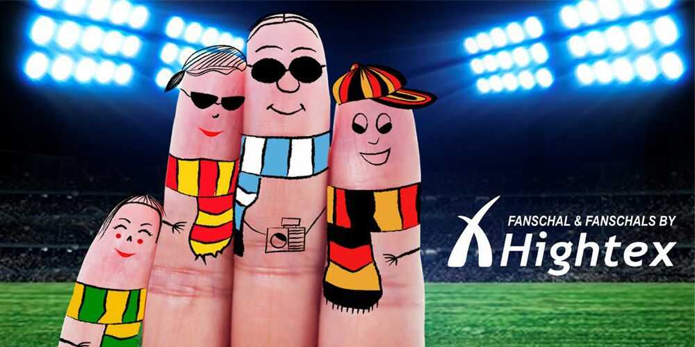 Mottoschals kaufen vom Fanschal Hersteller -  Fanschalstrickerei